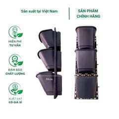 Bộ khung và chậu treo tường ( ốp tường ) 3 tầng trồng hoa ( THT )