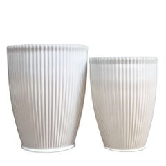 Chậu gân sọc trồng cây kiểng HD – Chậu nhựa PP, bền màu, trồng hoa và cây kiểng