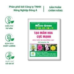 Phân NPK Micro Green 16-31-16 - Tạo mầm hoa cực mạnh, kích thích ra hoa đồng loạt (Gói 10g)